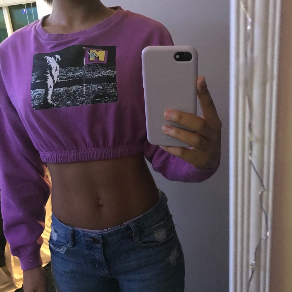 MTV Purple Crop Top